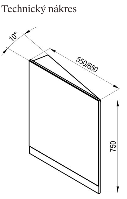 technicky-nakres-Zrcadlo 10° rohové